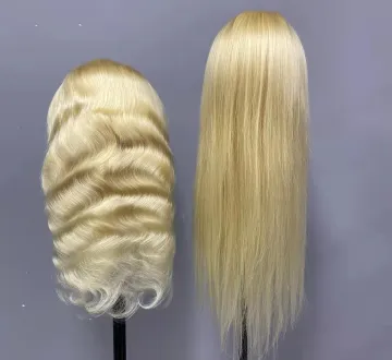 Wholesale 150% Density Platinum Honey Blonde 613 Straight Transparent Swiss Lace Frontal Wigs 13*4 Wigs with Baby Hair