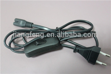 EU VDE approval on/off switch power cable