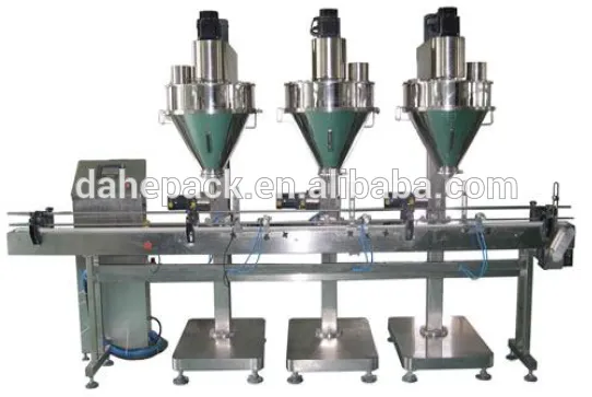 Automatic 3-heads Cocoa Powder Bottles&Cans Filling Machine,Auger Filling Machine