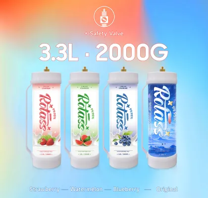 Rotass OEM 3.3L Whipping Cream Cylinder Dessert Tools: 2000g Watermelon Flavor Cream Charger with Safety Valve
