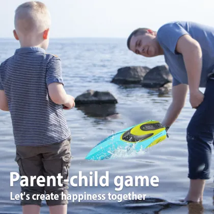 High-Speed 2.4G Remote Control Boat: 45KM/H Waterproof Twin Propeller RC Speed Ship