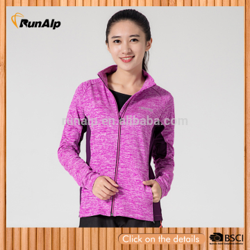ladies yoga jacket with contrast panel