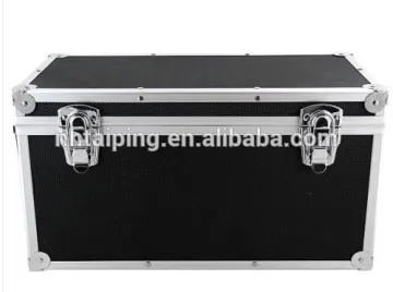 12" LP Vinyl Record Aluminium DJ Flight Case Black Holds 50 Tough S