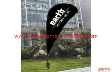 Promotional Knife Flying Banner Display , Outdoor Advertising Beach Banner Flag