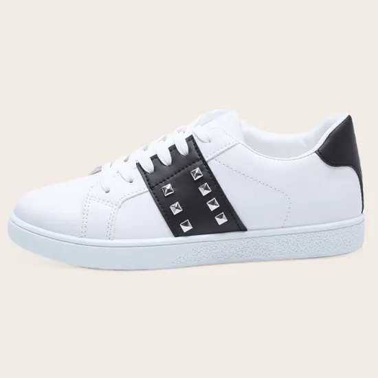 2021 black side PU with diamond women shoes