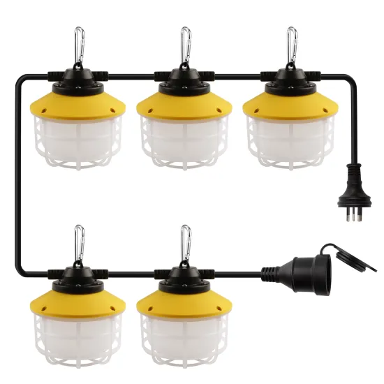 Australian Standard 3 Pin AU Plug 15m 75W LED Work Light String