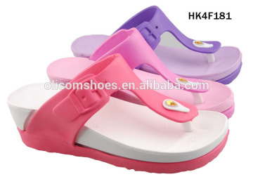 eva injection women wedge flip flops,more color eva flip flop for women,simple design high eva shoes for women
