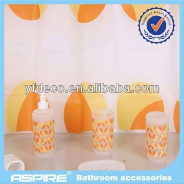 polyresin hooks with matching shower curtain bath sets" houseware