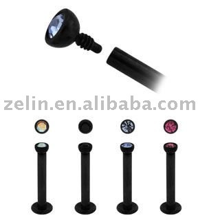 Free sample body jewelry internally stainless steel labret ring