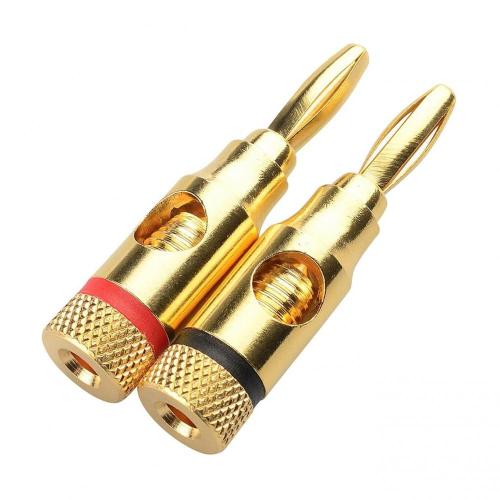 Banana Plug Gold Plated Black Red Audio Connector