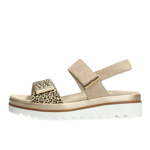 Trendy Leopard Print Flats With Suede Straps