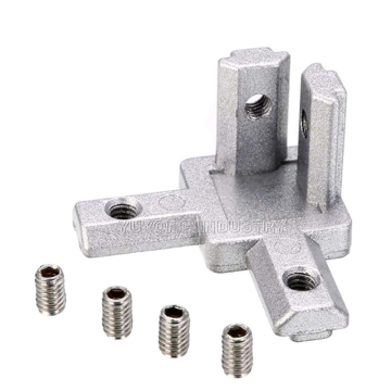 3D Printer T-Slot Aluminum Profile 3-Way Corner Connector and Side Bracket for Interior Assembly