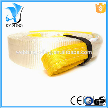 75mm 8000kg white nylon tow strap