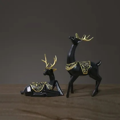 High quality desktop decoration little fiberglass deer statue