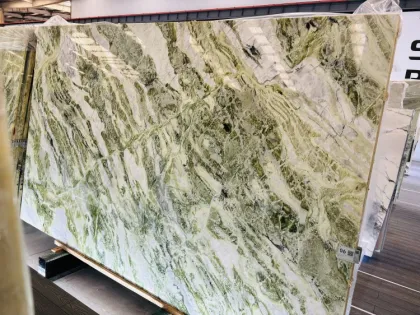 Luxurious Chinese Green Emerald Jade Marble Slab Tiles - 1-Year Warranty