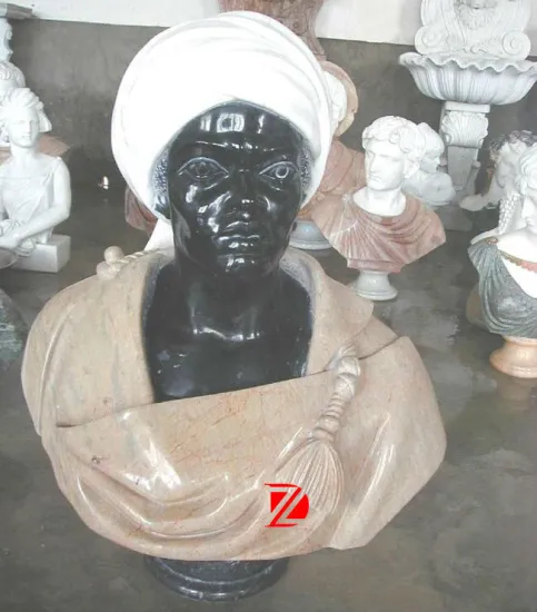 African lady bust sculpture