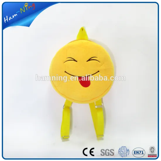 custom plush whatsapp emoji backpack bag