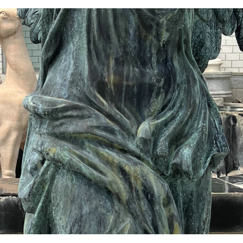 Bronze Winged Victory Statue with Historic Green Finish