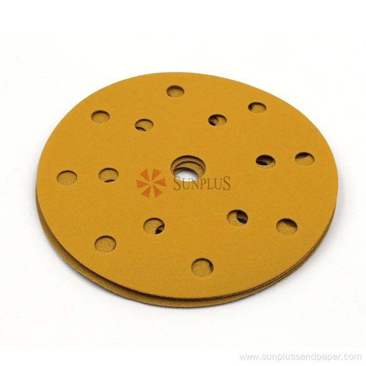 6 Inch 150mm Gold Paper Sanding Abrasive Disc