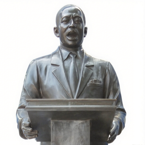 Custom Bronze Sculpture of MLK Mid-Oratory