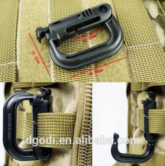custom carabiner shackle tactical safe belt buckle for military
