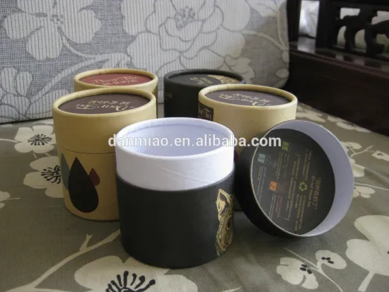 Paper Cardboard Strong Tube for Tea Packaging With Lid