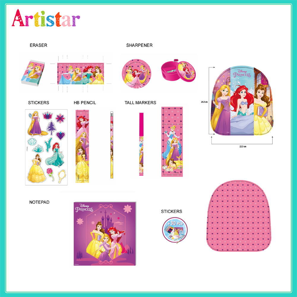 Disney Princess Mini Backpack With Stationery 01