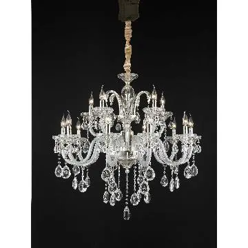FRENCH PROVINCIAL VINTAGE CHANDELIER 15 LIGHT with CRYSTALS