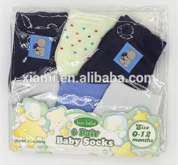 breathable superior fabric pure color knitted stripe funny animal pattern cartoon baby socks