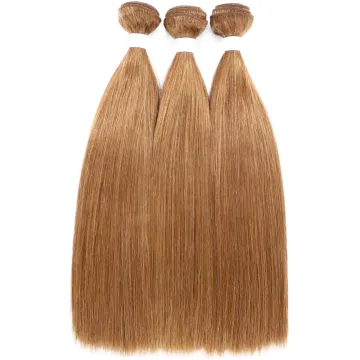 Factory Price  Colored Human Hair Brown Bundles Silky Straight Hair Extension For Women