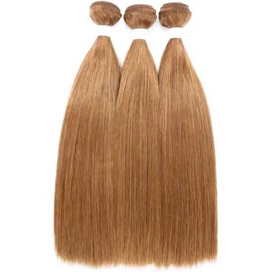 Factory Price  Colored Human Hair Brown Bundles Silky Straight Hair Extension For Women