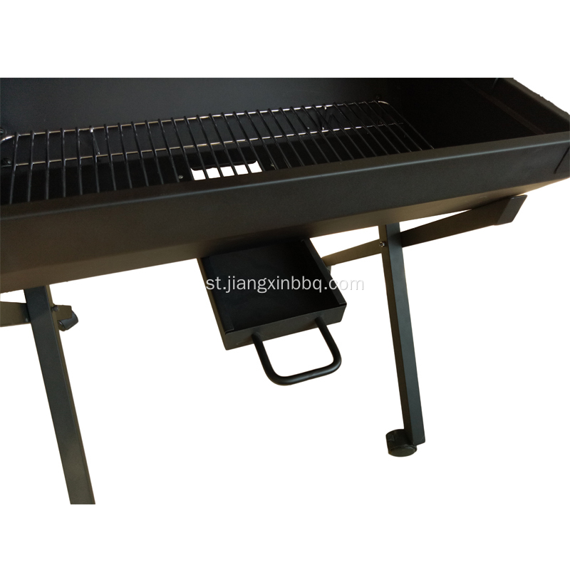 Trolley Charcoal Grill Outdoor with Side Table