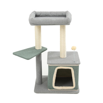 Pet Cat Tree with Cave, Sisal Scratching Posts