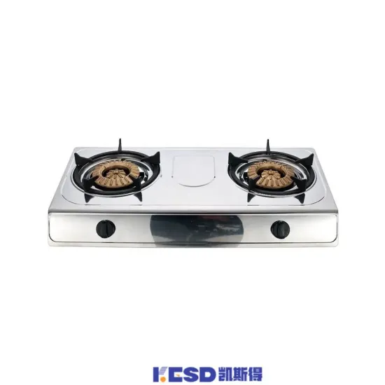 Hot Selling Stainless Steel Double Burners Stove 2 Burnerr Portable Gas Cooker for Household