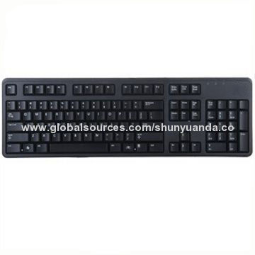 Economical and practical keyboard USB keyboard interface 104 keys, full-size keyboard layout style