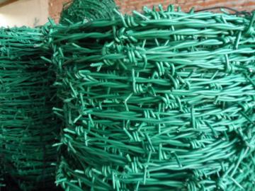 green or slivery Barbed Wire