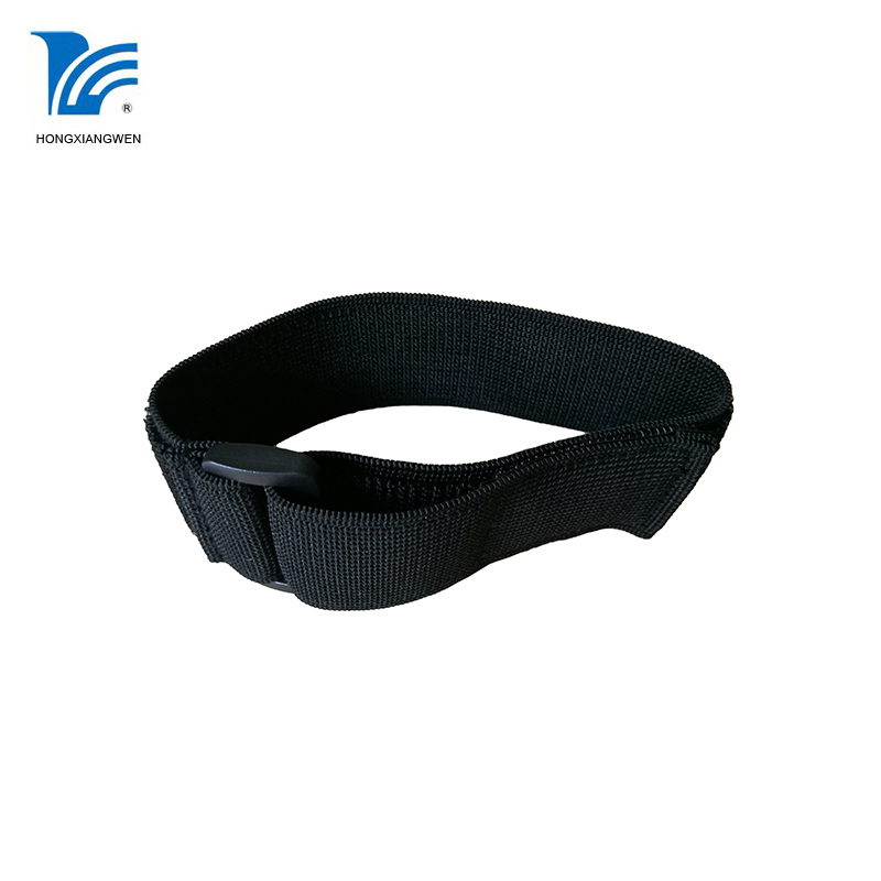 Black Elastic Hook And Loop Straps Tape