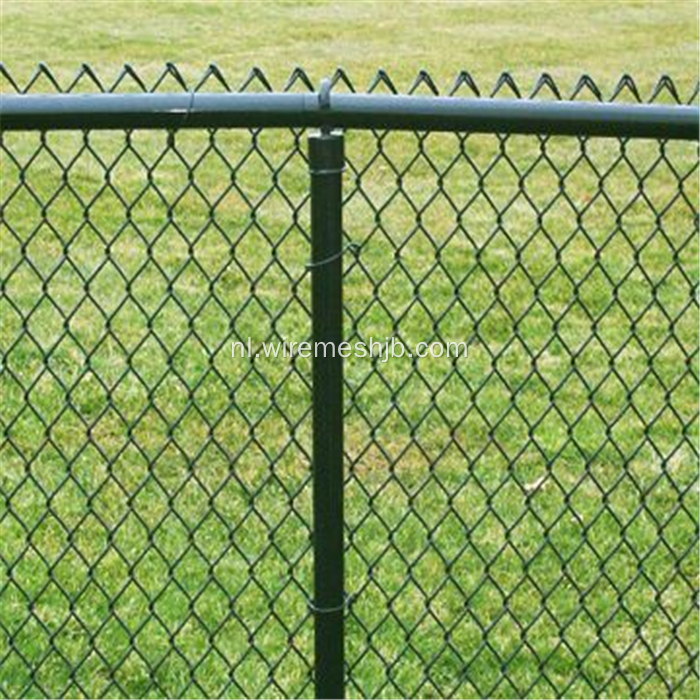 Groene PVC gecoate ketting Link Fence / Diamond gaas