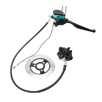 Front Wheel Hydraulic Caliper Assembly Disc Brake System Kit 180mm for Motorcycle