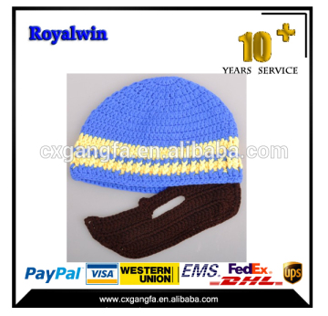 beard hat hand knitted crochet hook knit 100% Acrylic hats Santa Clausb /Father Christmas beard hat beanie