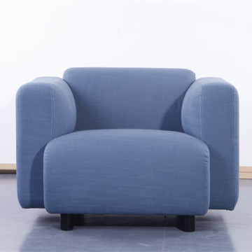 Blue Modern Fabric Single Sofa