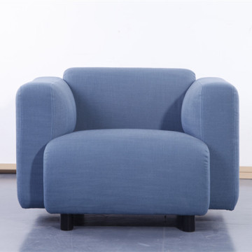 Blauwe Moderne Stof Single Sofa