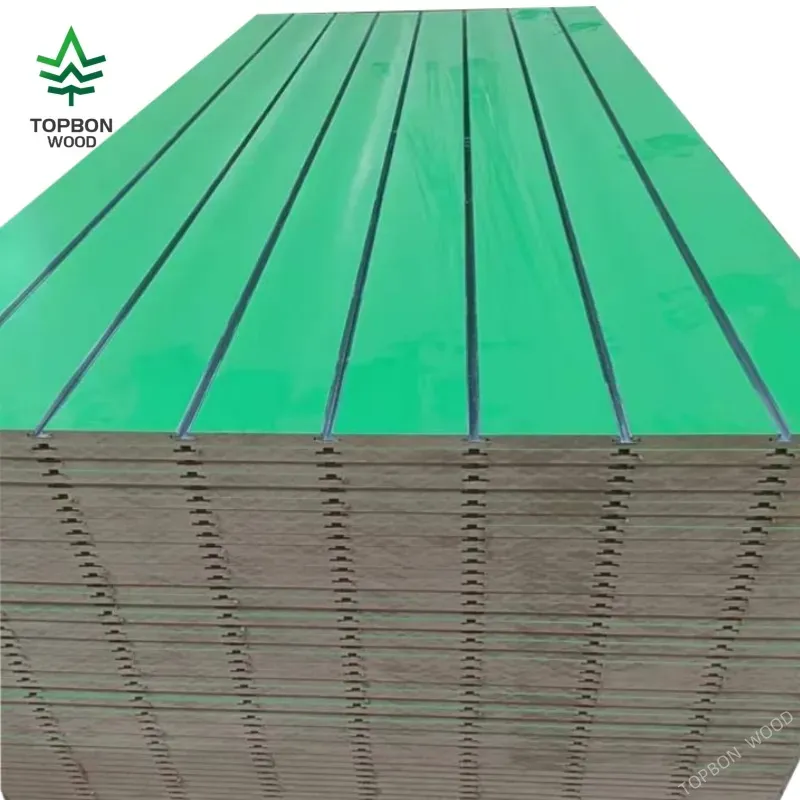 Custom Wholesale 4x8 Feet 18mm Slot Wall Laminated Melamine MDF Slatwall Panel