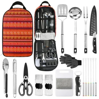 Discount Price Portable Tool Knife Fork Spoon Camping Cookware Storage Bag