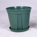 Simple solid color plastic flower pot