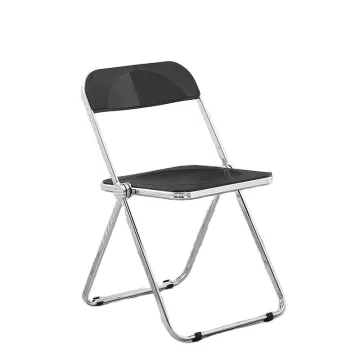 Modern Minimalist Folding Chair: Acrylic, Transparent, Cooling, Stackable - Perfect for Home Office & Dining