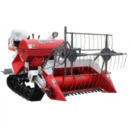 Mini paddy rice crop cutting combine harvest machine