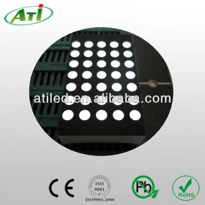 0.7 inch 5*7 led dot matrix display, green led dot matrix