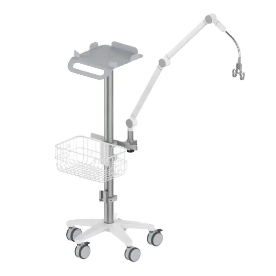 High-Quality Medical Aluminum Monitor Trolley Stand with Arm for CPAP and BiPAP Devices