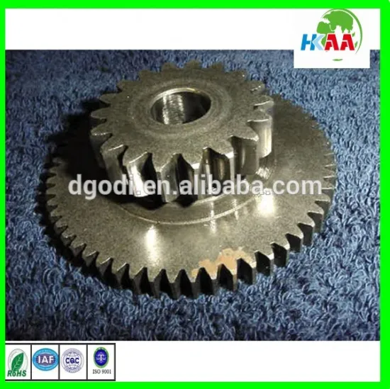 Professional custom steel large gear, metal gear wheel, double diameter small spur gear